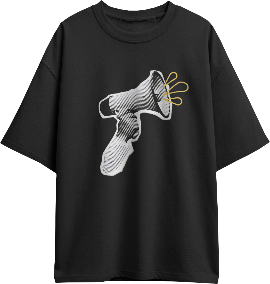 megaphone oversized tees